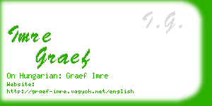 imre graef business card